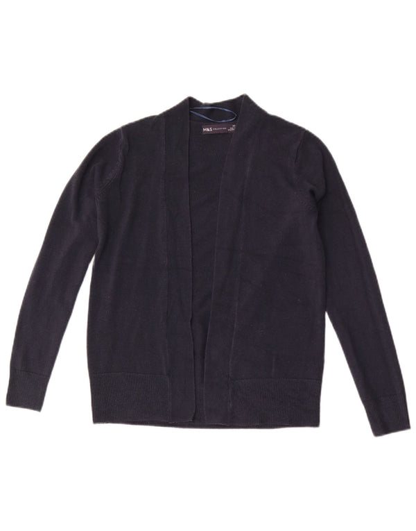 Maglione cardigan aperto da donna Marks & Spencer UK 6 XS acrilico blu navy