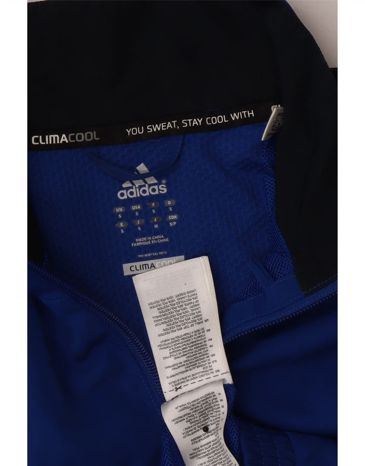 ADIDAS Mens Climacool Tracksuit Top Jacket Small Blue Colourblock Vintage Adidas and Second-Hand Adidas from Messina Hembry 