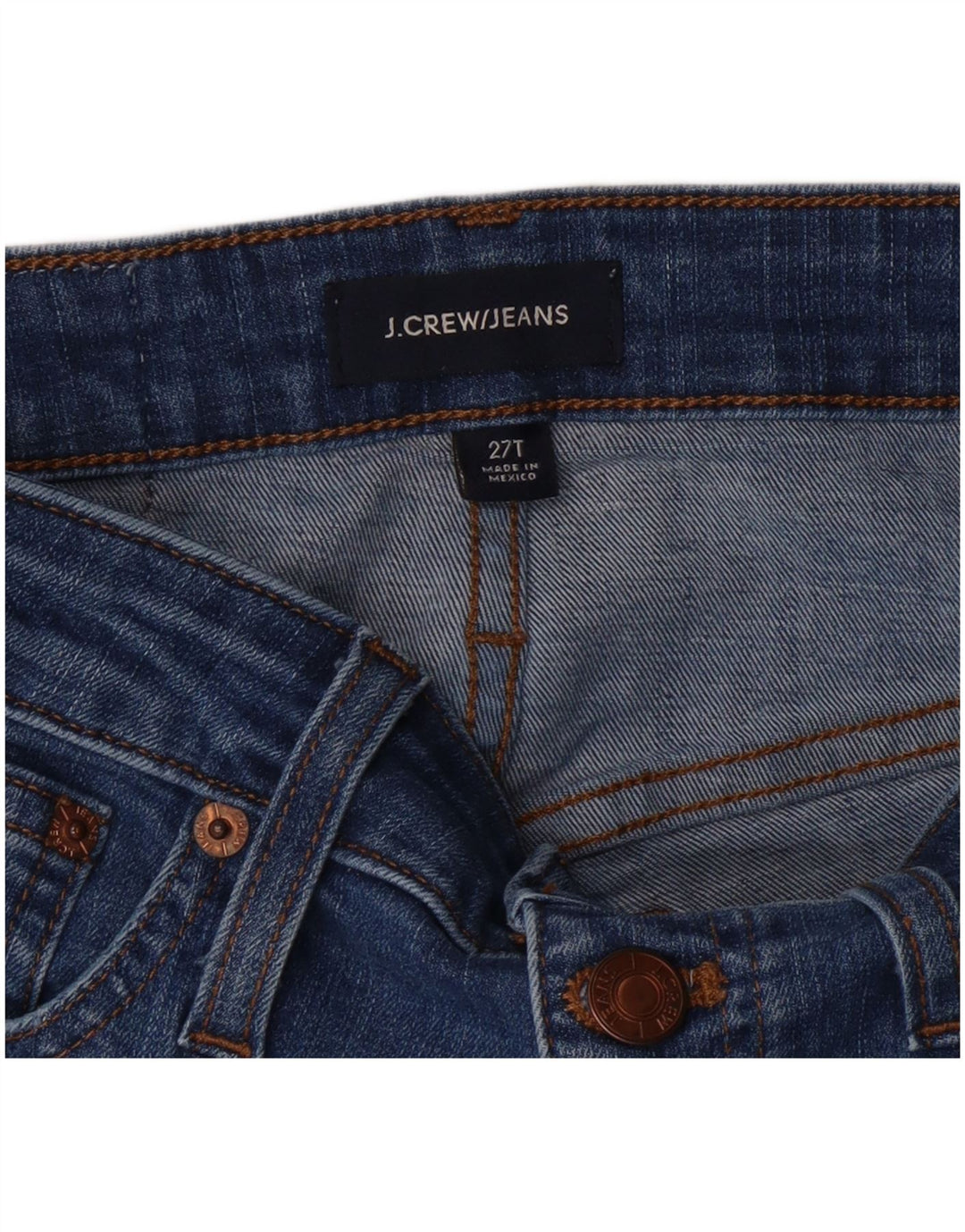J. CREW Jeans skinny effetto invecchiato da donna W27 L30 Blu