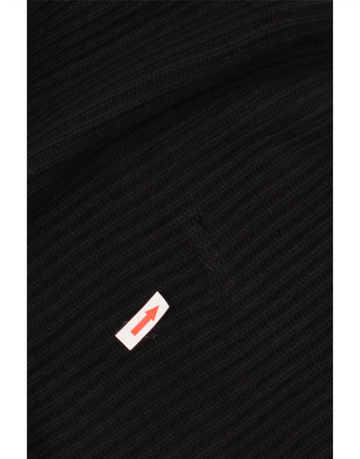 Maglione Zara da uomo con zip e collo grande in cotone nero