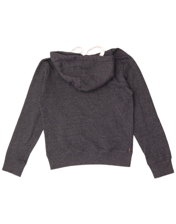 Maglione con cappuccio grafico da uomo Superdry in cotone chiazzato blu navy medio