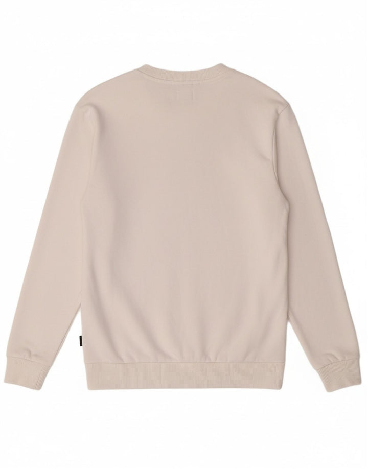 WOOLRICH Boys Graphic Sweatshirt Jumper 10-11 Years White Cotton Vintage Woolrich and Second-Hand Woolrich from Messina Hembry 