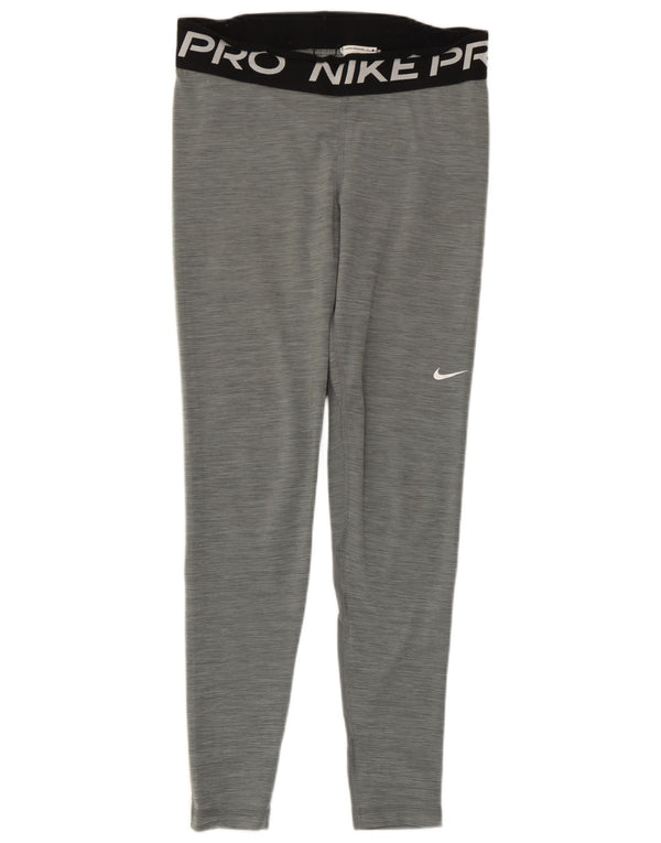 Leggings grafici Nike Dri Fit da donna UK 12 Colorblock grigio medio