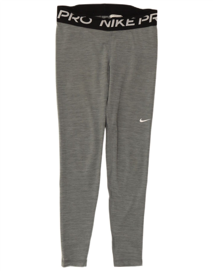 Leggings grafici Nike Dri Fit da donna UK 12 Colorblock grigio medio