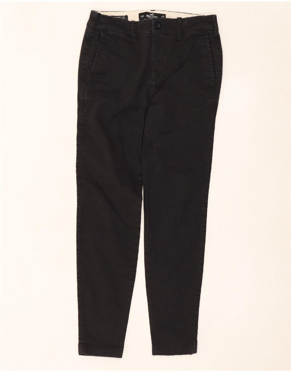 Pantaloni chino skinny da donna HOLLISTER W26 L30 cotone nero