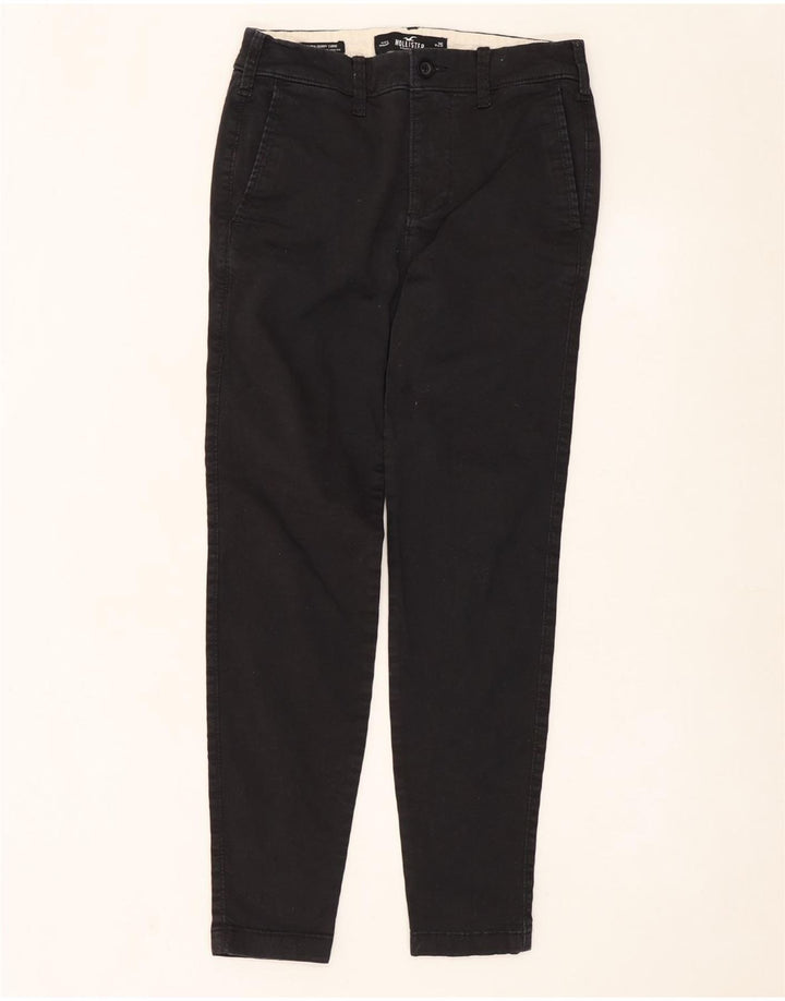 Pantaloni chino skinny da donna HOLLISTER W26 L30 cotone nero