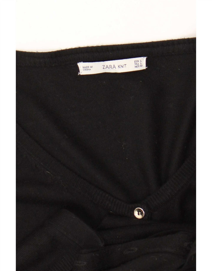 Maglione cardigan da donna Zara UK 16 grande nero