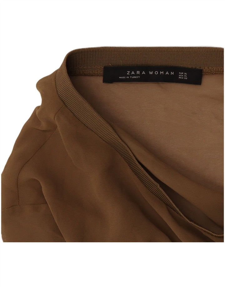 Abito basic da donna Zara UK 18 XL Marrone