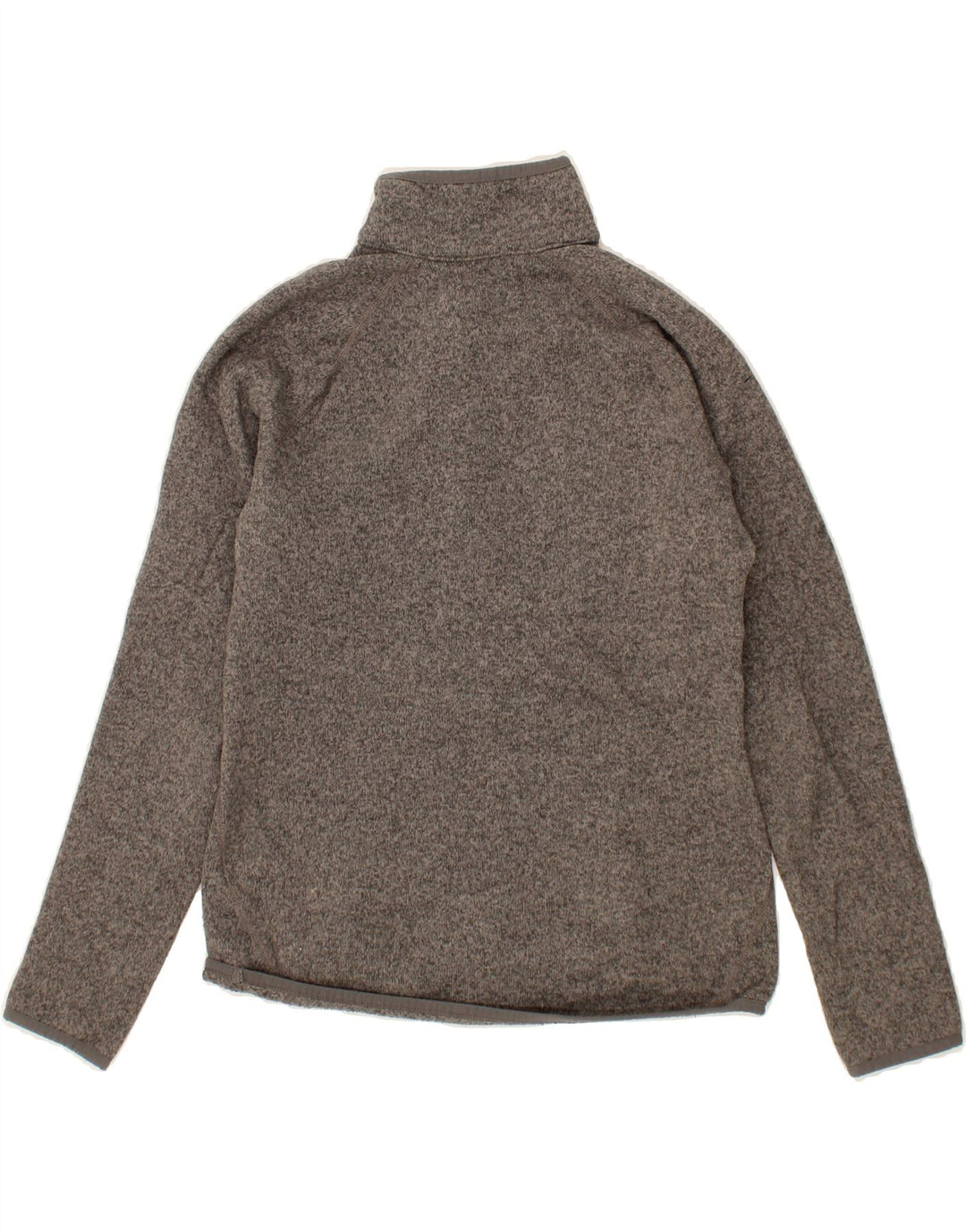 EDDIE BAUER Womens Zip Neck Sweatshirt Jumper UK 12 Medium Grey Polyester Vintage Eddie Bauer and Second-Hand Eddie Bauer from Messina Hembry 