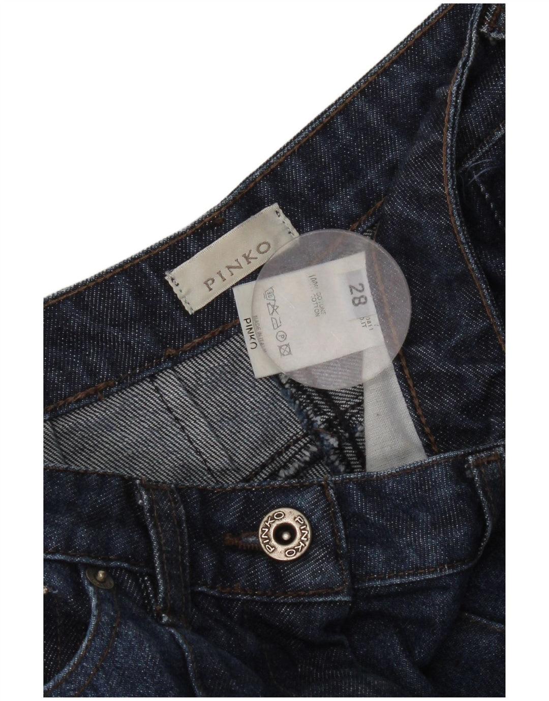 Jeans Slim Donna Pinko W28 L28 Blu Cotone