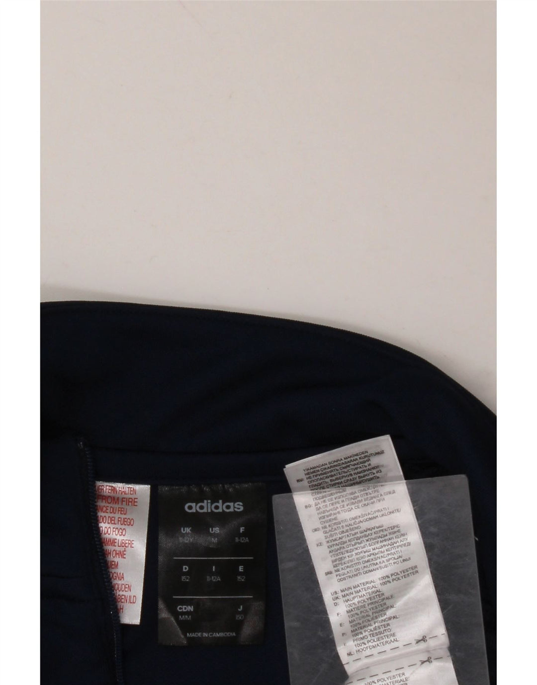 Top della tuta pullover Climalite da ragazzo ADIDAS 11-12 anni blu navy