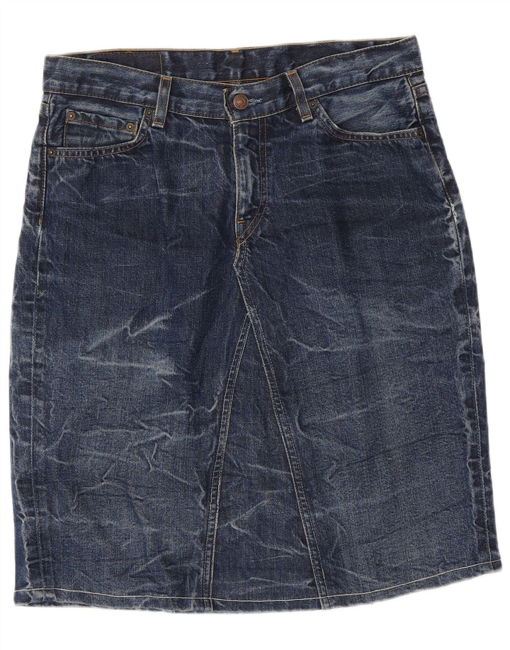 Gonna in denim da donna LEVI'S W31 cotone blu navy medio