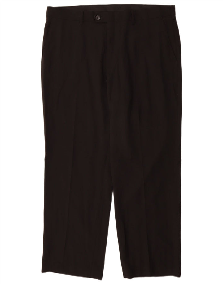 Pantaloni da abito dritti da uomo IZOD W38 L30 poliestere nero