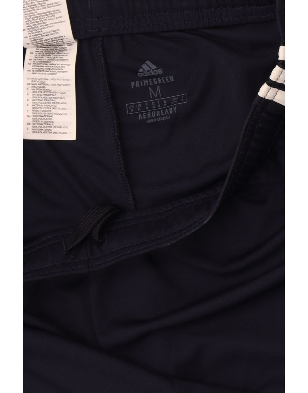 Pantaloncini sportivi Adidas Aeroready da uomo medi in poliestere blu navy
