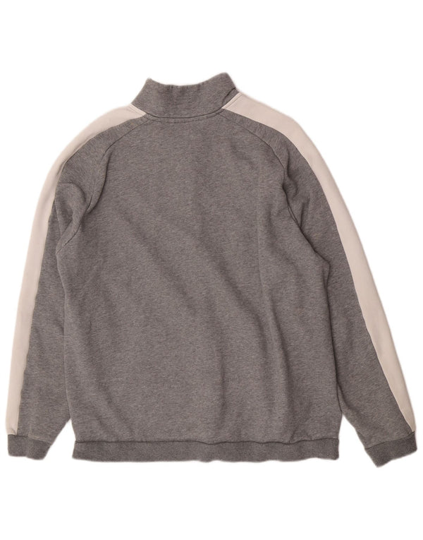 Giacca da ginnastica da donna Puma UK 16 Large in cotone color block grigio