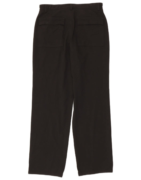 Pantaloni casual dritti da uomo Marks & Spencer W30 L31 poliestere nero