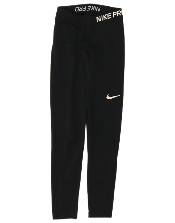 Leggings grafici NIKE da donna Dri Fit UK 4 XS neri