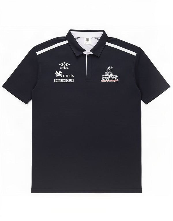 Polo da rugby grafica da uomo Umbro XL poliestere nero
