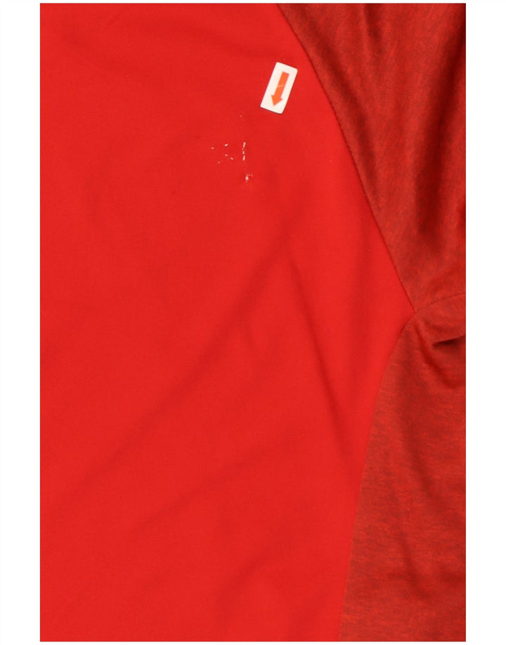 T-shirt da uomo Majestic Top grande sportivo in poliestere rosso