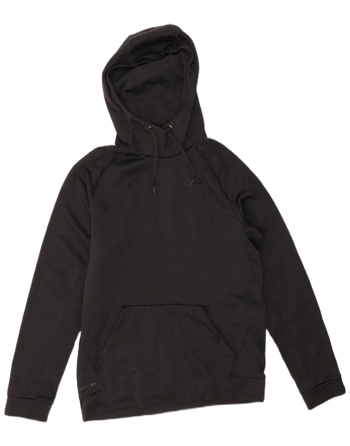 Felpa con cappuccio Nike Therma-Fit da uomo, poliestere nero medio