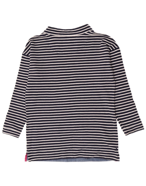 Joules Top da donna a maniche lunghe UK 10 Small Navy Blue Striped Nautical