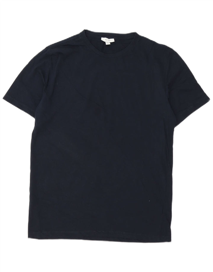 T-shirt da uomo Reiss Top Large in cotone blu navy