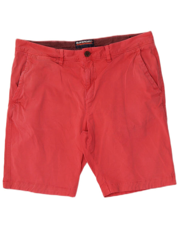 Pantaloncini chino da uomo Superdry W36 Large in cotone rosa