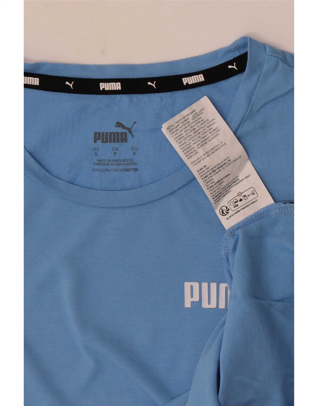 T-shirt da donna Puma UK 10 piccola in cotone blu