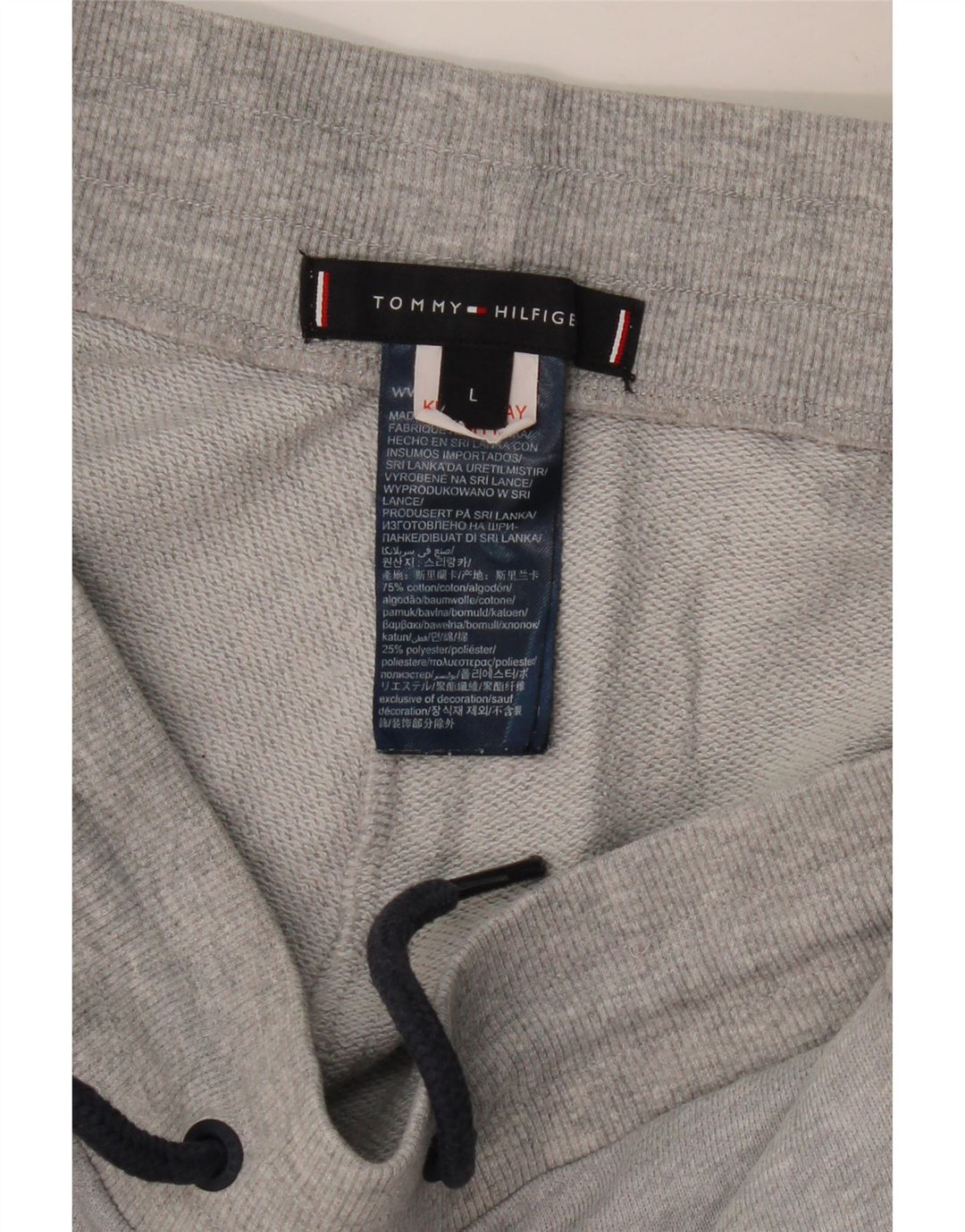 Pantaloni da tuta da donna Tommy Hilfiger Joggers grandi in cotone grigio