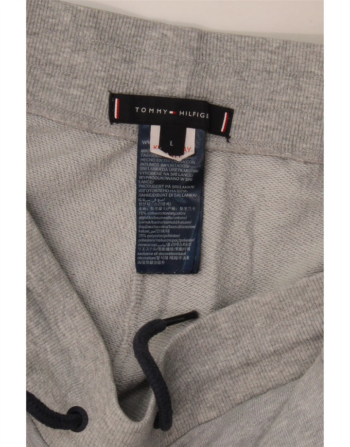 Pantaloni da tuta da donna Tommy Hilfiger Joggers grandi in cotone grigio