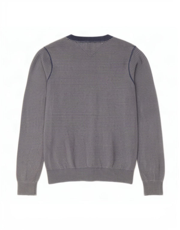 Maglione cardigan da uomo Tommy Hilfiger piccolo cotone gessato blu navy