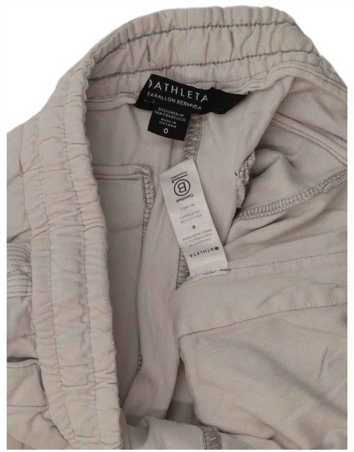 Pantaloncini Bermuda da donna Athleta US 0 XS W28 Cotone grigio