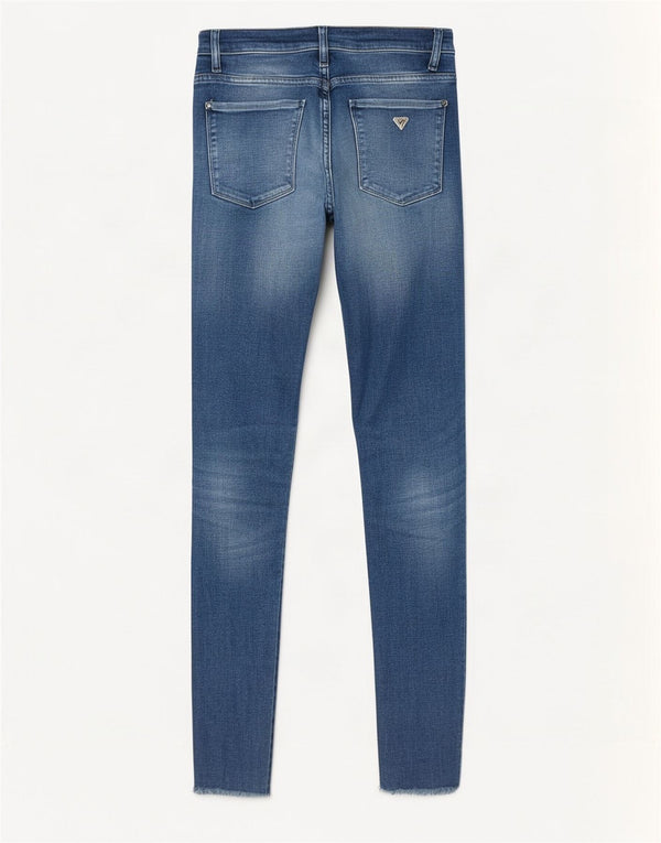 Jeans skinny effetto consumato da donna Guess W24 L30 cotone blu