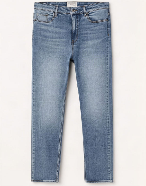 Fat Face Jeans slim da donna Girlfriend UK 12 Medio W30 L28 Blu Cotone