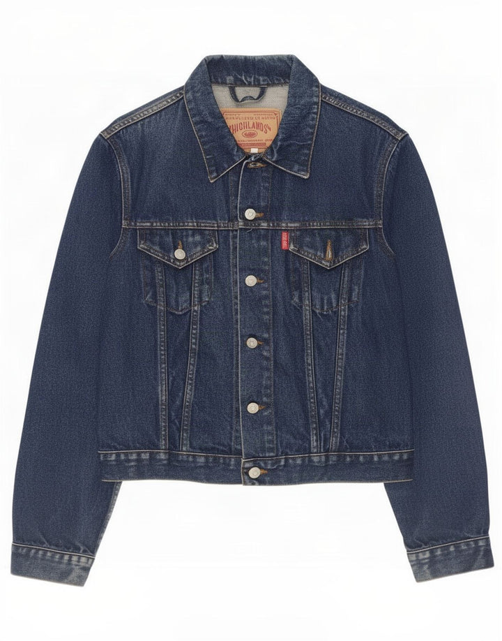 Giacca di jeans da donna Highlands UK 14 grande cotone blu