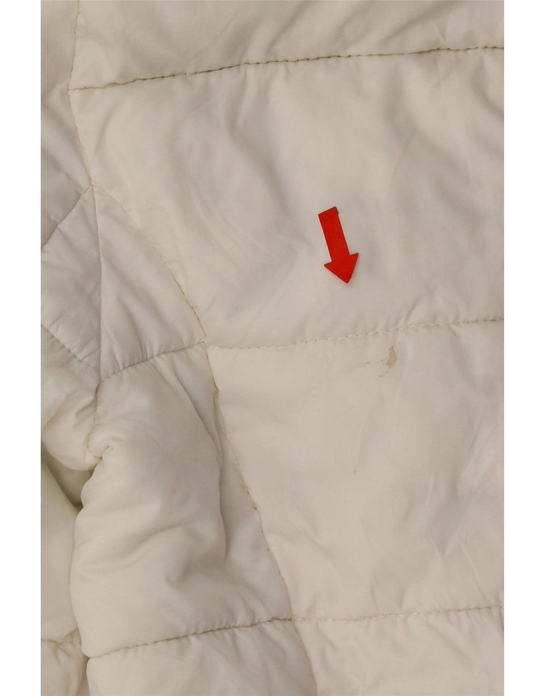 Giacca imbottita con cappuccio da donna Zara UK 10 Small bianca in poliammide
