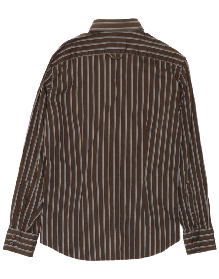 Camicia Trussardi Uomo Cotone Riga Grande Marrone