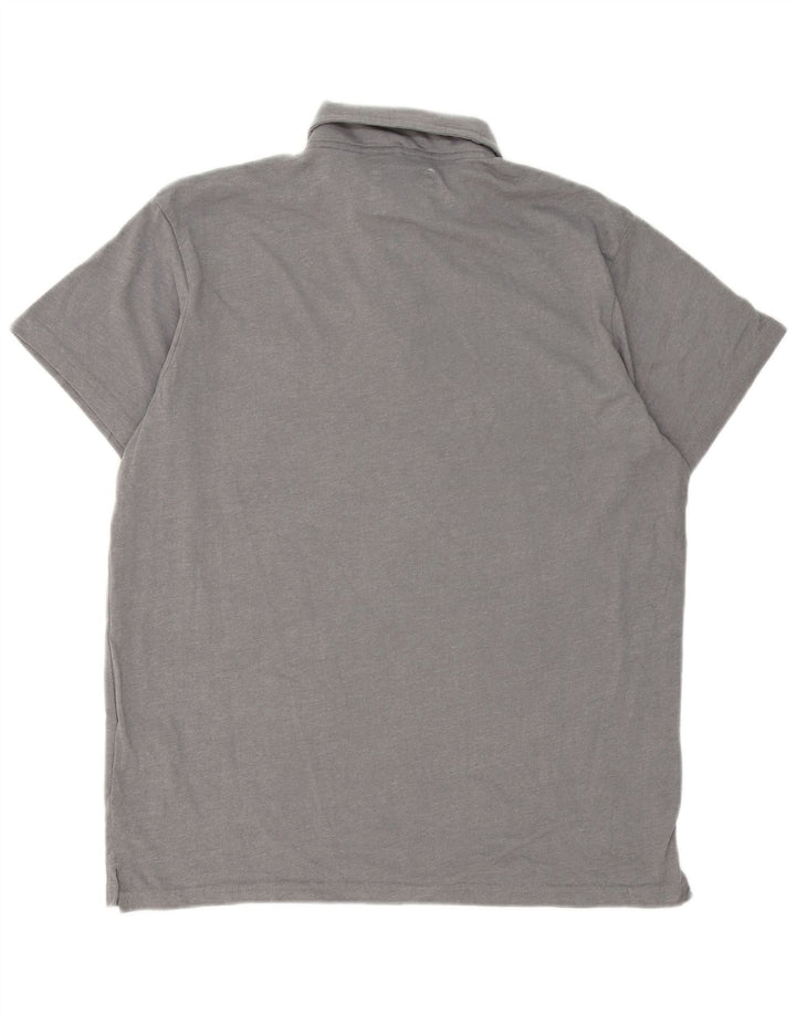 Polo da uomo Weird Fish in cotone grigio medio