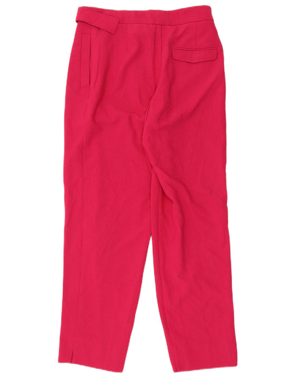 Pantaloni chino con pegged da donna Topshop UK 10 Small W28 L25 poliestere rosa