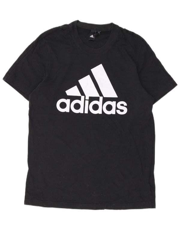 T-shirt grafica da uomo Adidas Top in cotone nero medio