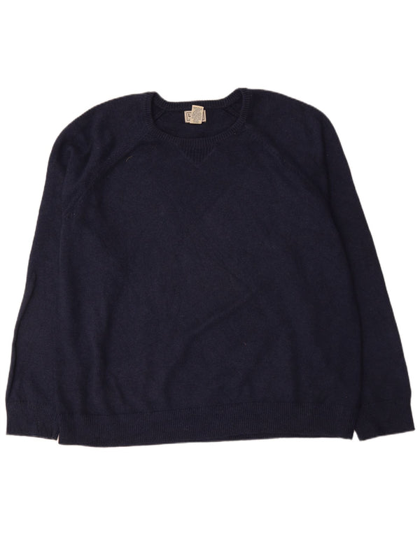 Maglione maglione girocollo da uomo L.L.Bean 2XL cotone blu navy