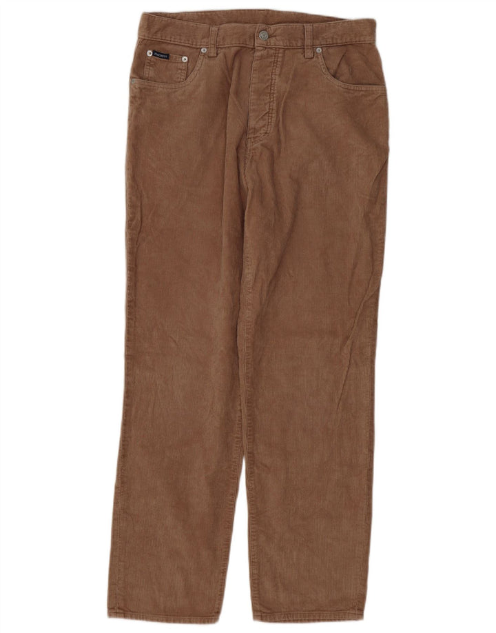Pantaloni dritti da uomo in velluto a coste HACKETT W34 L32 in cotone beige