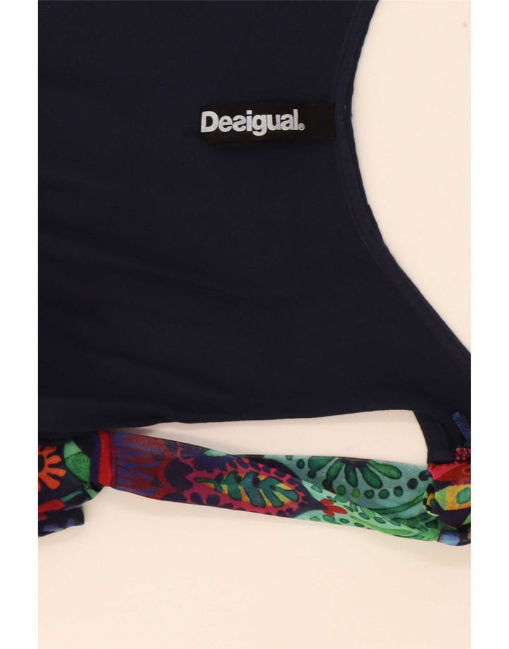 Desigual Camicetta grafica da donna Top UK 8 Piccolo floreale multicolore