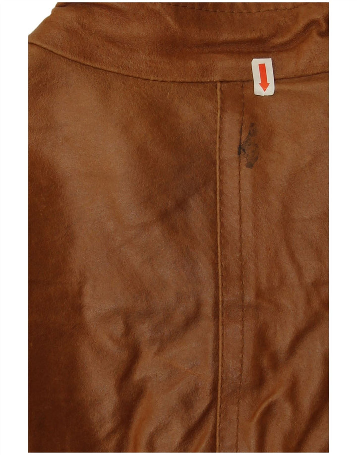 Giacca in pelle da donna Bayside UK 10 piccola in pelle marrone