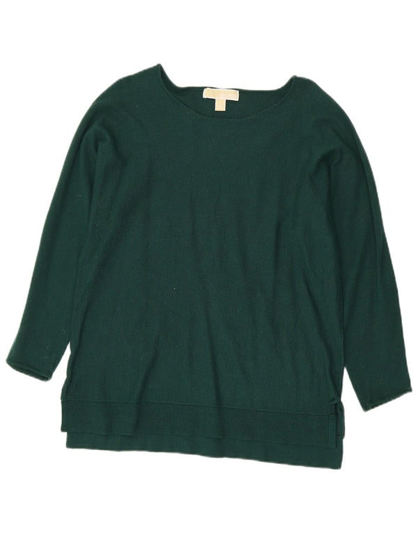 Maglione maglione con scollo a barca da donna Michael Kors UK 14 grande verde