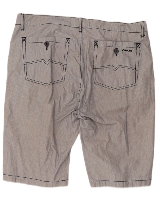 Pantaloncini chino da uomo Geox Respira IT 52 XL W40 Cotone gessato grigio