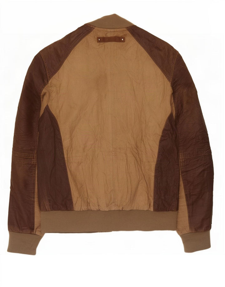 Giacca in Pelle Donna OVS IT 48 Marrone Medio Colourblock