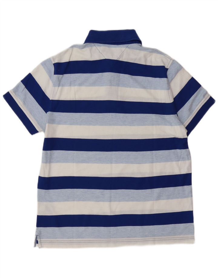 TOMMY HILFIGER Polo da uomo in cotone a righe blu medio