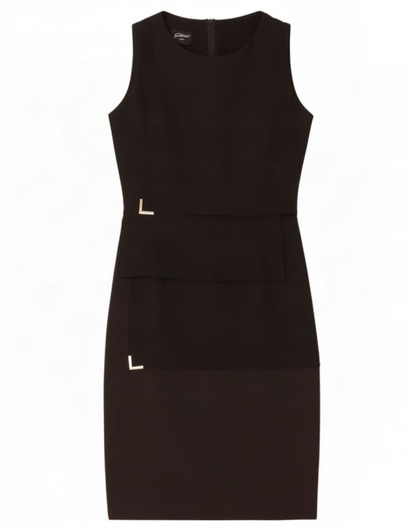 Gattinoni Womens Sleeveless Sheath Dress IT 44 Medium Black Polyester