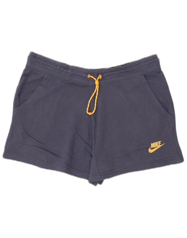 Pantaloncini sportivi da donna NIKE UK 16 grandi in cotone blu navy
